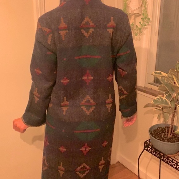 REVERSIBLE Vintage Woolrich Southwest Print Duster Jacket - Picture 2 of 7